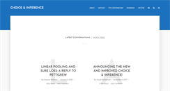 Desktop Screenshot of choiceandinference.com